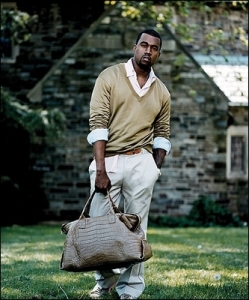 Hip-hop star Kanye West, whose albums "The College Dropout" and "Late Registration" are Grammy Award winners, makes his Honolulu debut Sunday at the Blaisdell Arena. Publicity photo by Sarah Friedman.